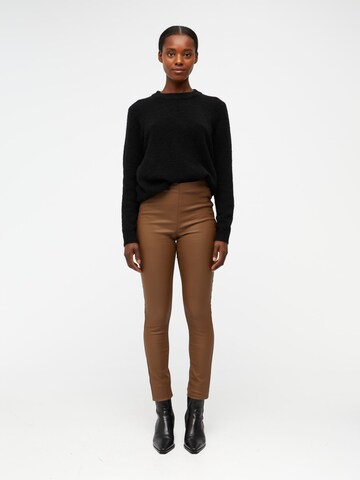 OBJECT Skinny Leggings in Brown