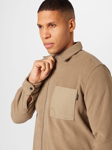 Only & Sons Fleece Jacket 'TIM' in Brown