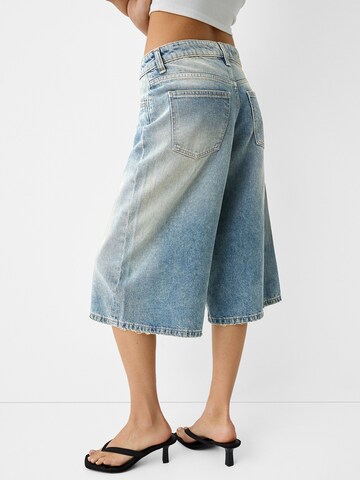 Wide Leg Jean Bershka en bleu