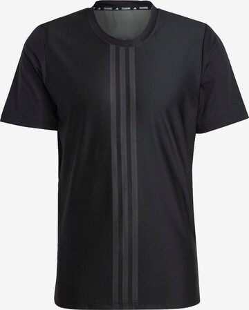 ADIDAS PERFORMANCE Performance Shirt 'Hiit Workout 3-Stripes' in Black: front