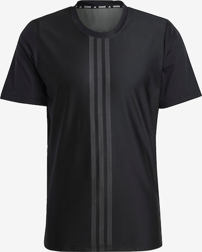 ADIDAS PERFORMANCE Functioneel shirt 'Hiit Workout 3-Stripes' in de kleur Grijs / Zwart, Productweergave