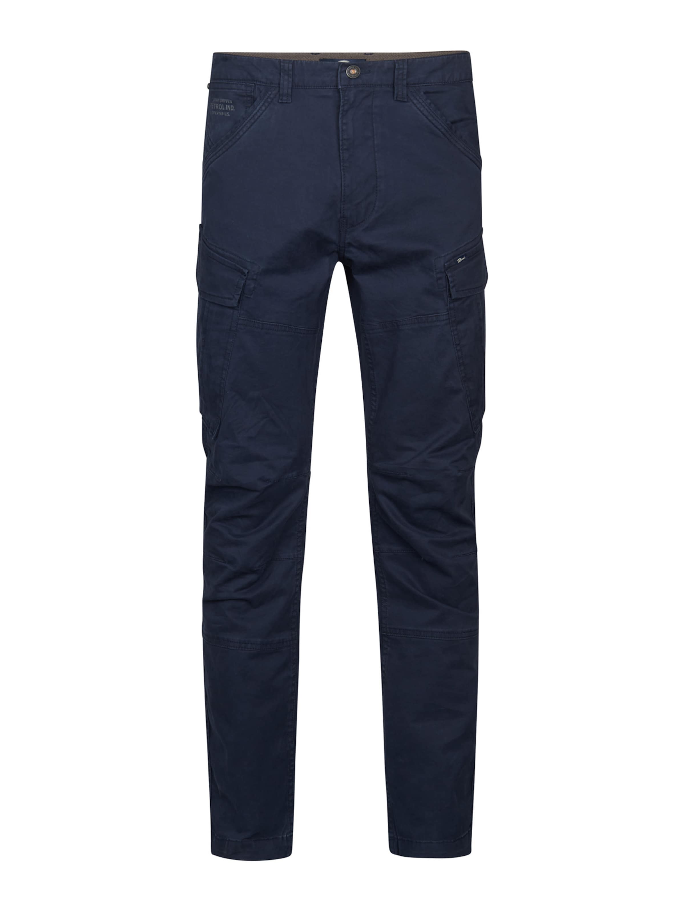 Petrol Industries Regular Cargo Pants 'Shellfront' in Blue: front