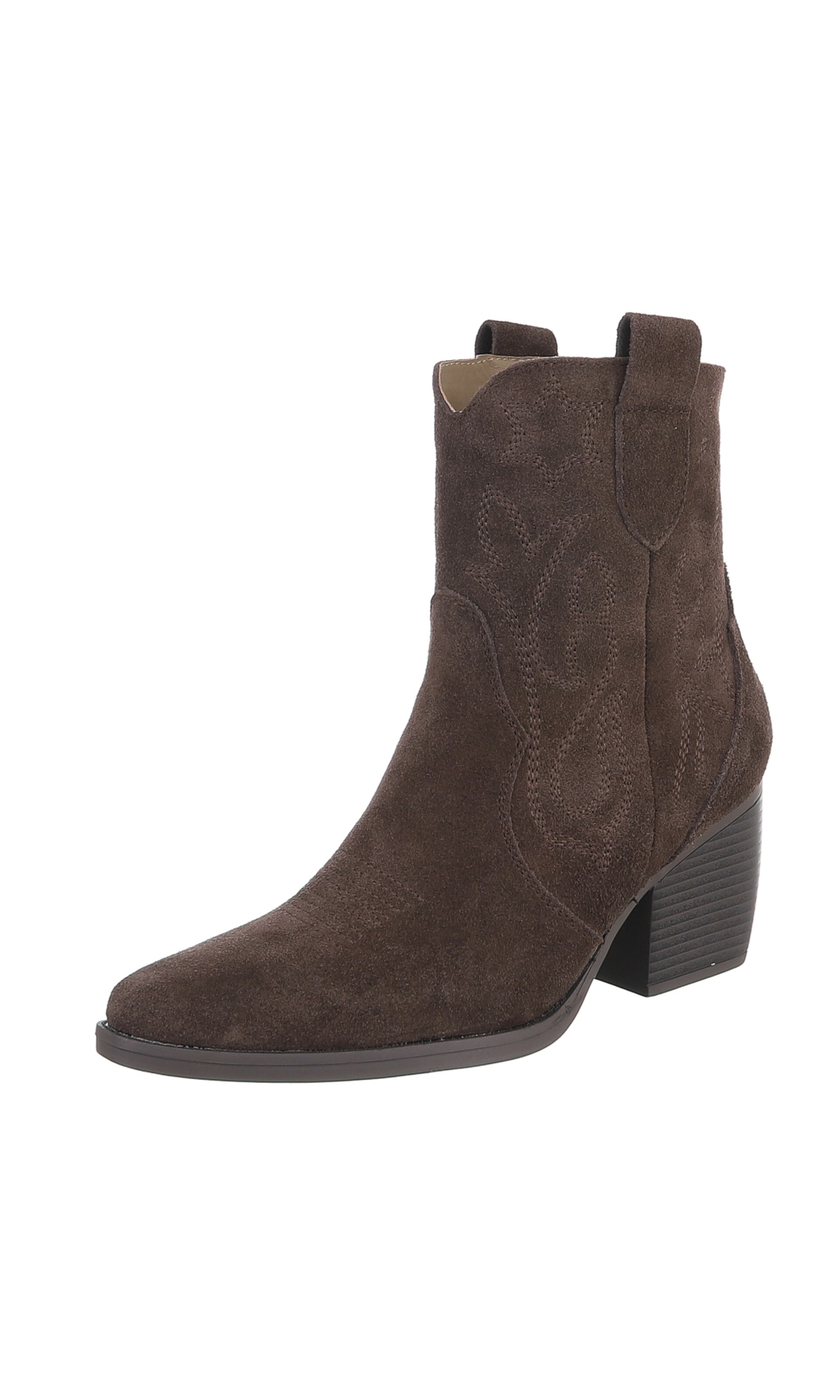 Ital-Design Cowboystiefel in Braun: Vorderseite