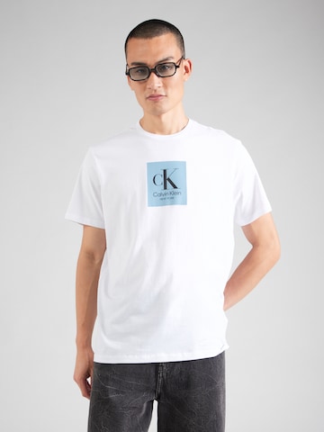 Calvin Klein Μπλουζάκι σε λευκό: μπροστά