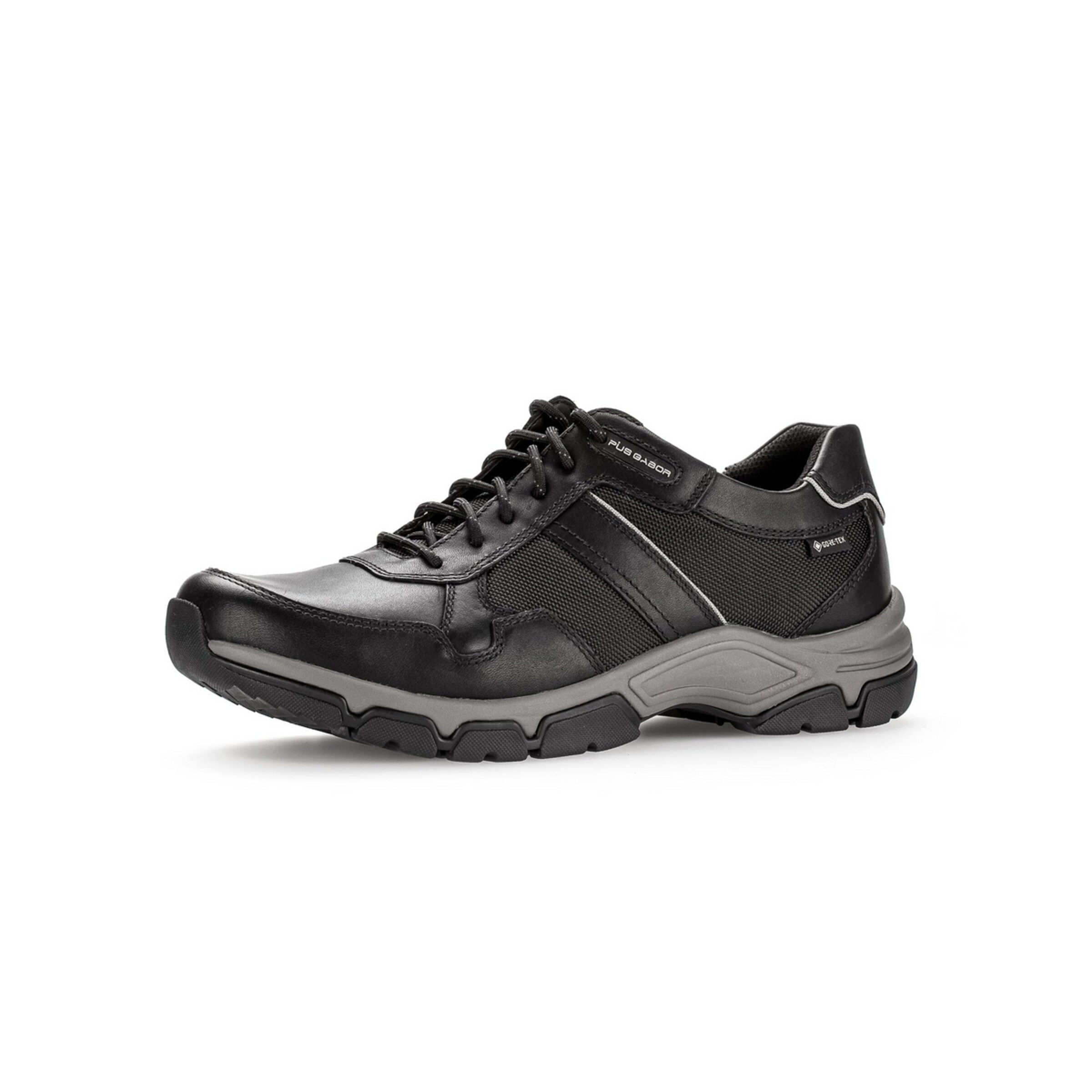 Pius Gabor Sportlicher Schnürschuh in Schwarz: Vorderseite