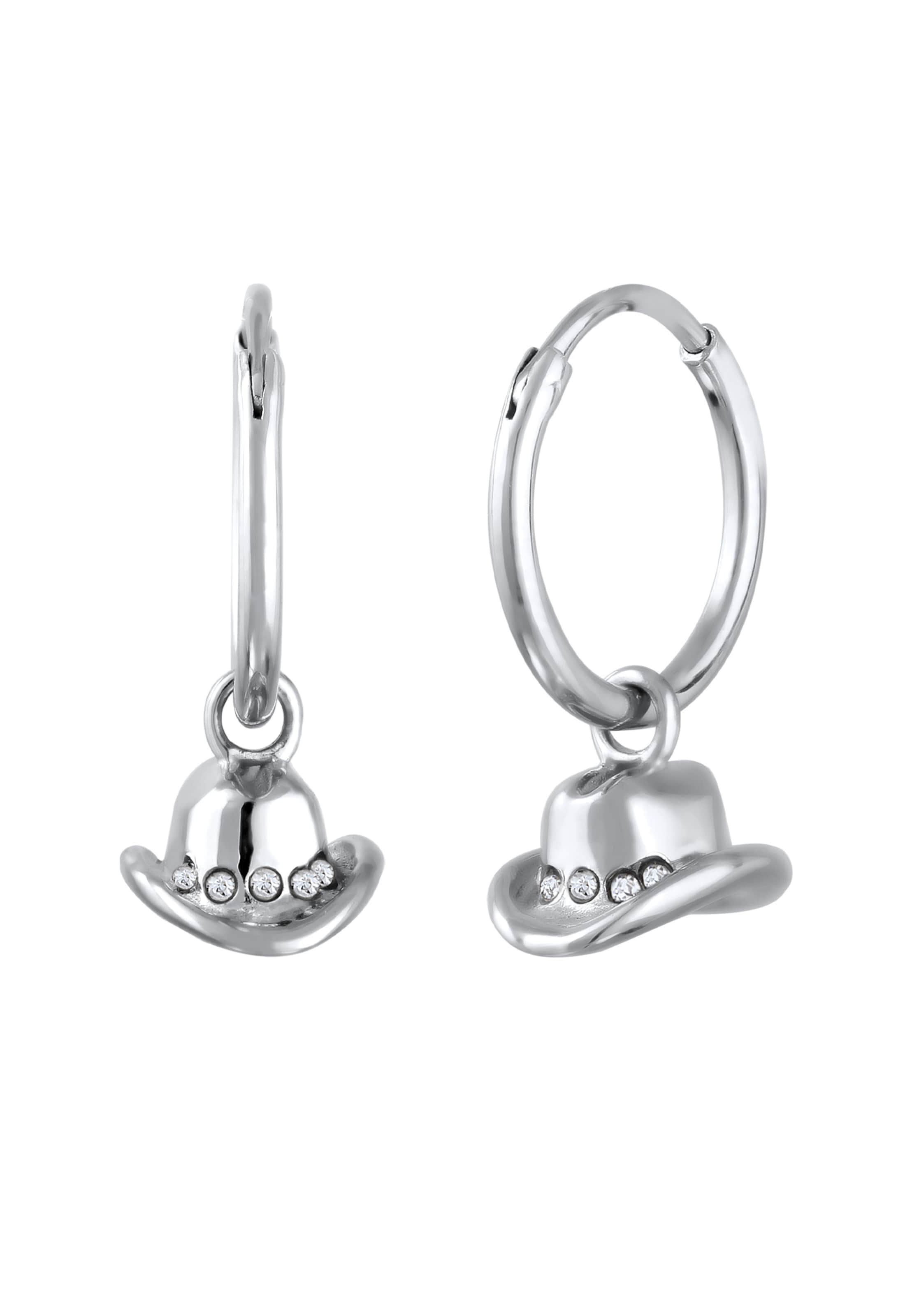 ELLI Ohrringe 'Cowboy' in Silber: Vorderseite