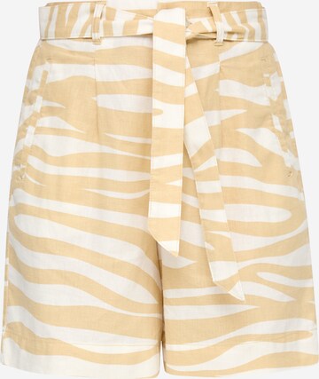 s.Oliver Pleat-Front Pants in Beige: front