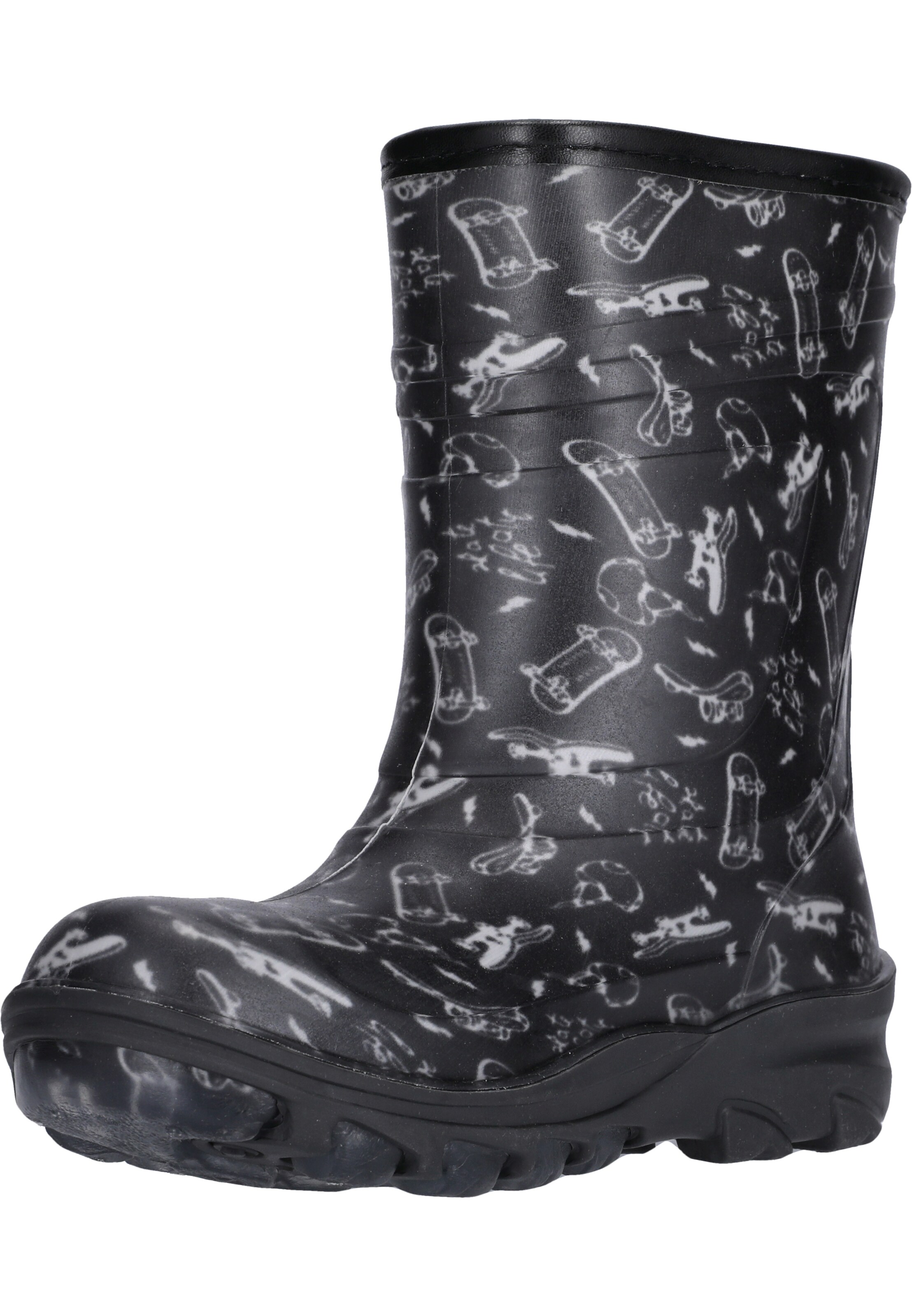 ZigZag Gummistiefel 'Cenerki' in Schwarz: Vorderseite