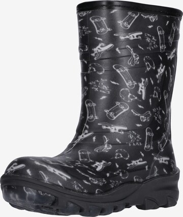 ZigZag Rubber Boots 'Cenerki' in Black: front