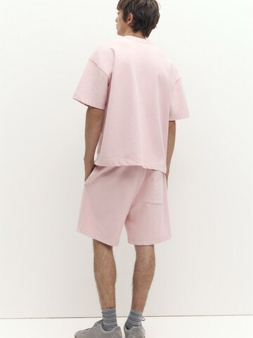 Pull&Bear Loosefit Shorts 'STWD' in Pink