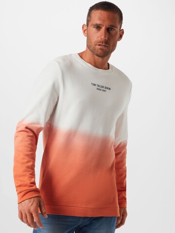 TOM TAILOR DENIM Sweatshirt in Orange: front