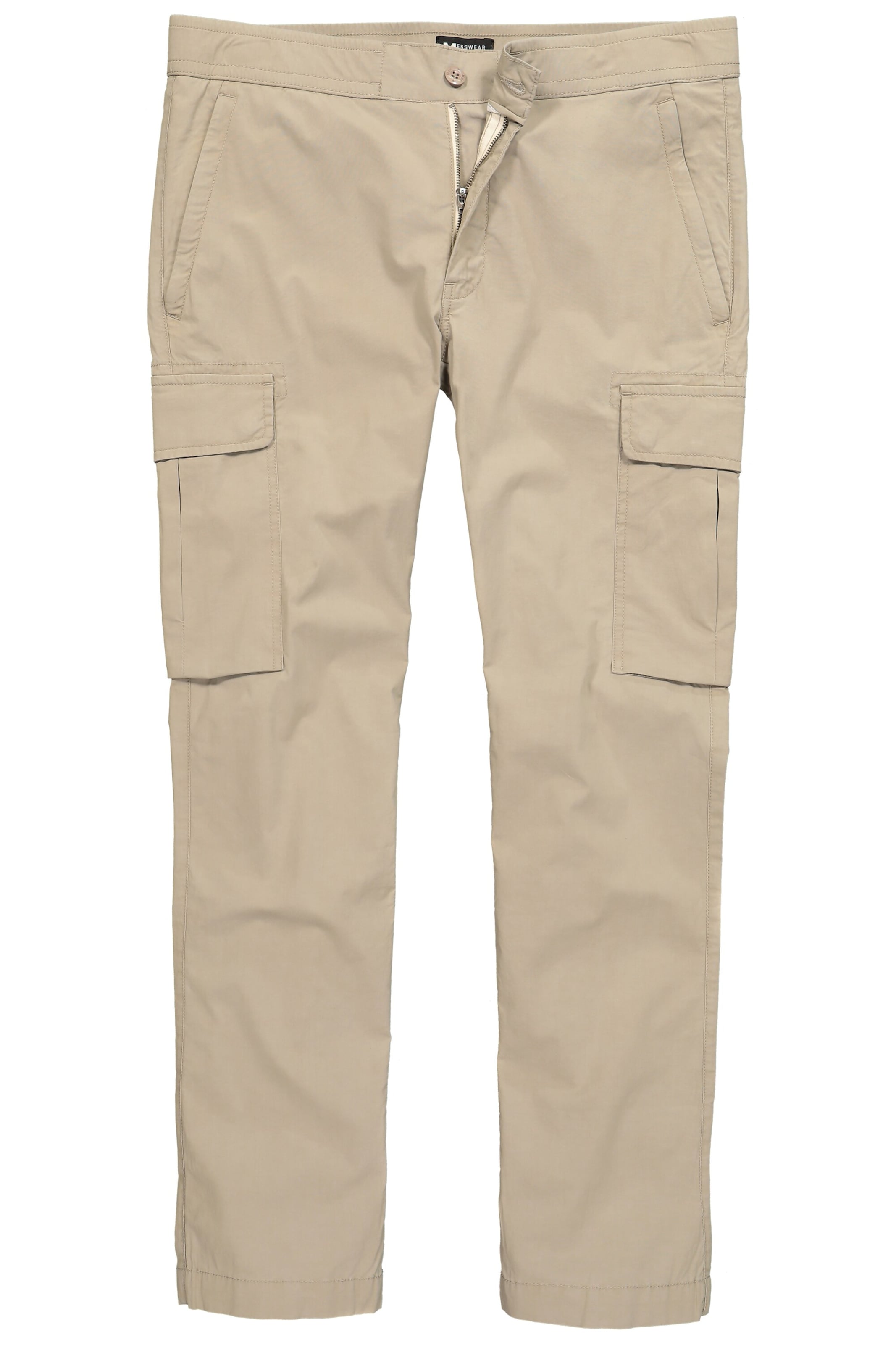 Men Plus Cargobroek in Beige: voorkant