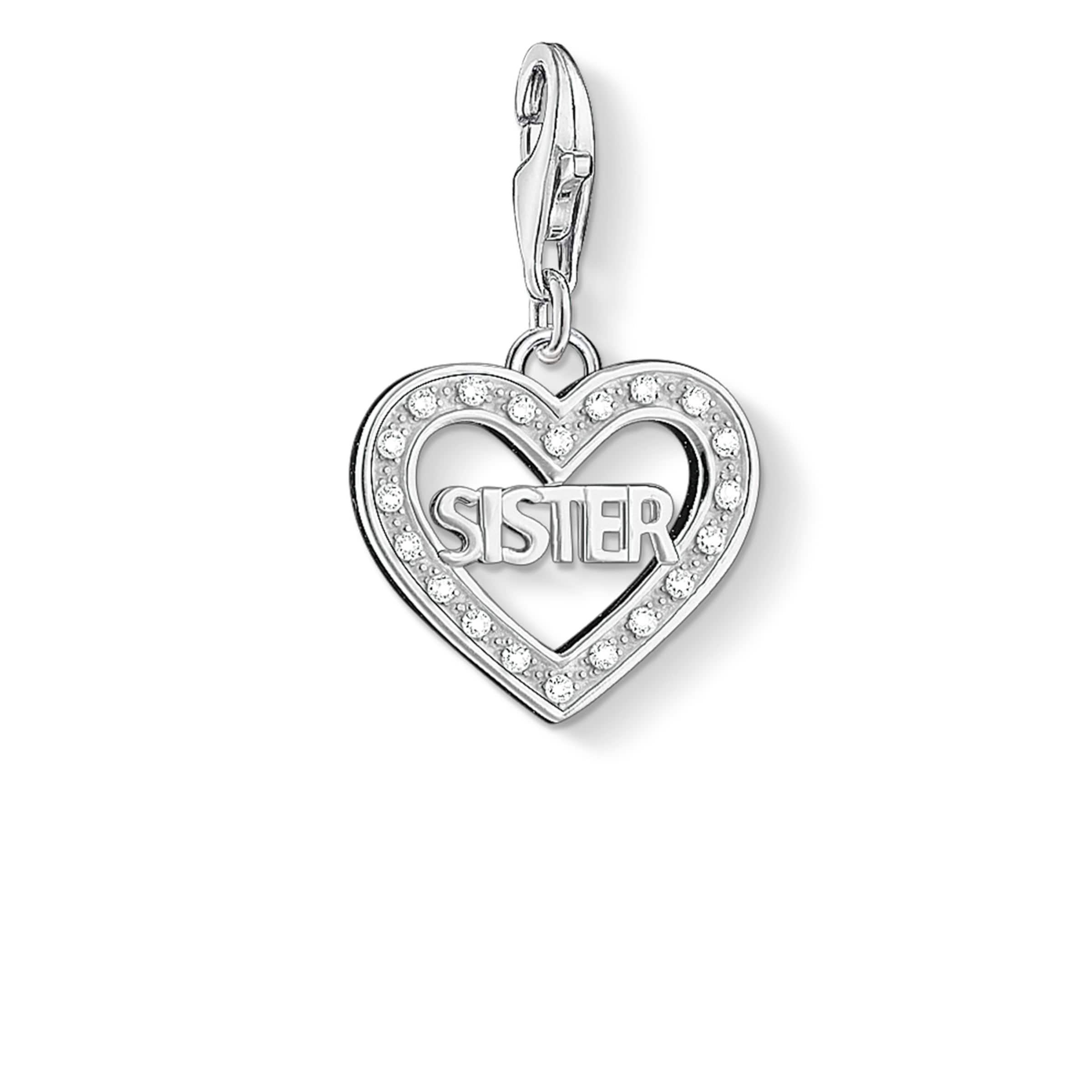 Thomas Sabo Anhänger 'Sister' in Silber: Vorderseite
