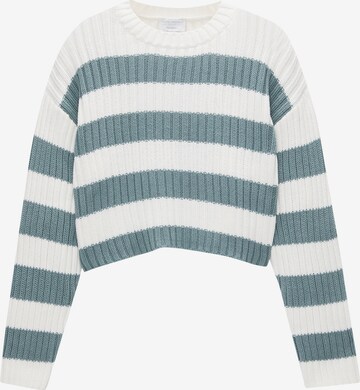 Pull&Bear Sweter w kolorze zielony: przód