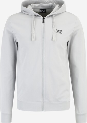 EA7 Emporio Armani - Sudadera con cremallera en gris: frente