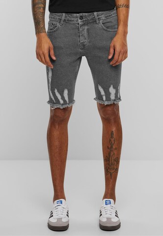2Y Premium Skinny Shorts in Grau: predná strana