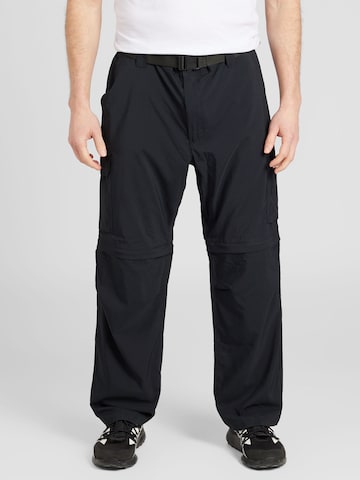 Regular Pantaloni outdoor de la COLUMBIA pe negru: față