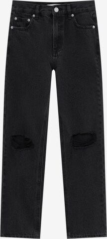 Pull&Bear Slimfit Jeans in Zwart: voorkant