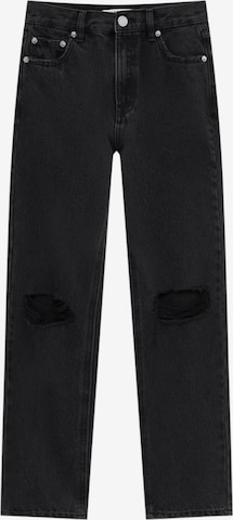 Slimfit Jeans de la Pull&Bear pe negru: față