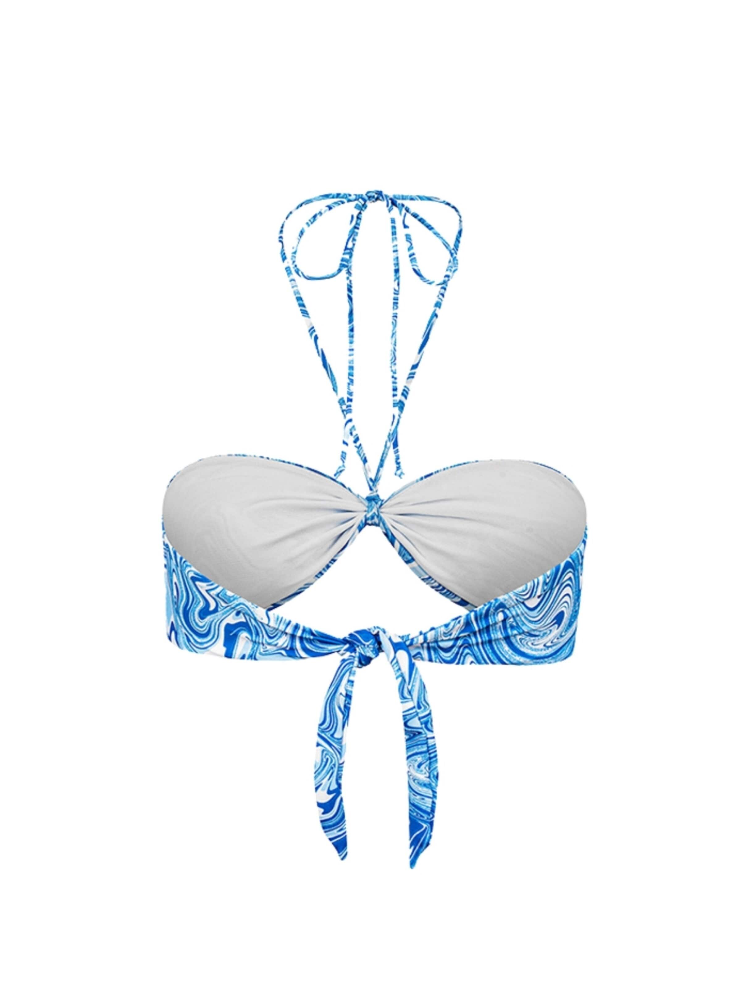 Fascia Top per bikini 'Aquadelic' di EKCENTRIK in blu