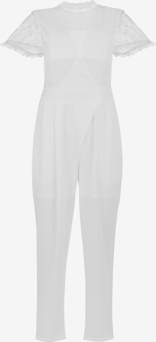 faina Jumpsuit in White: front
