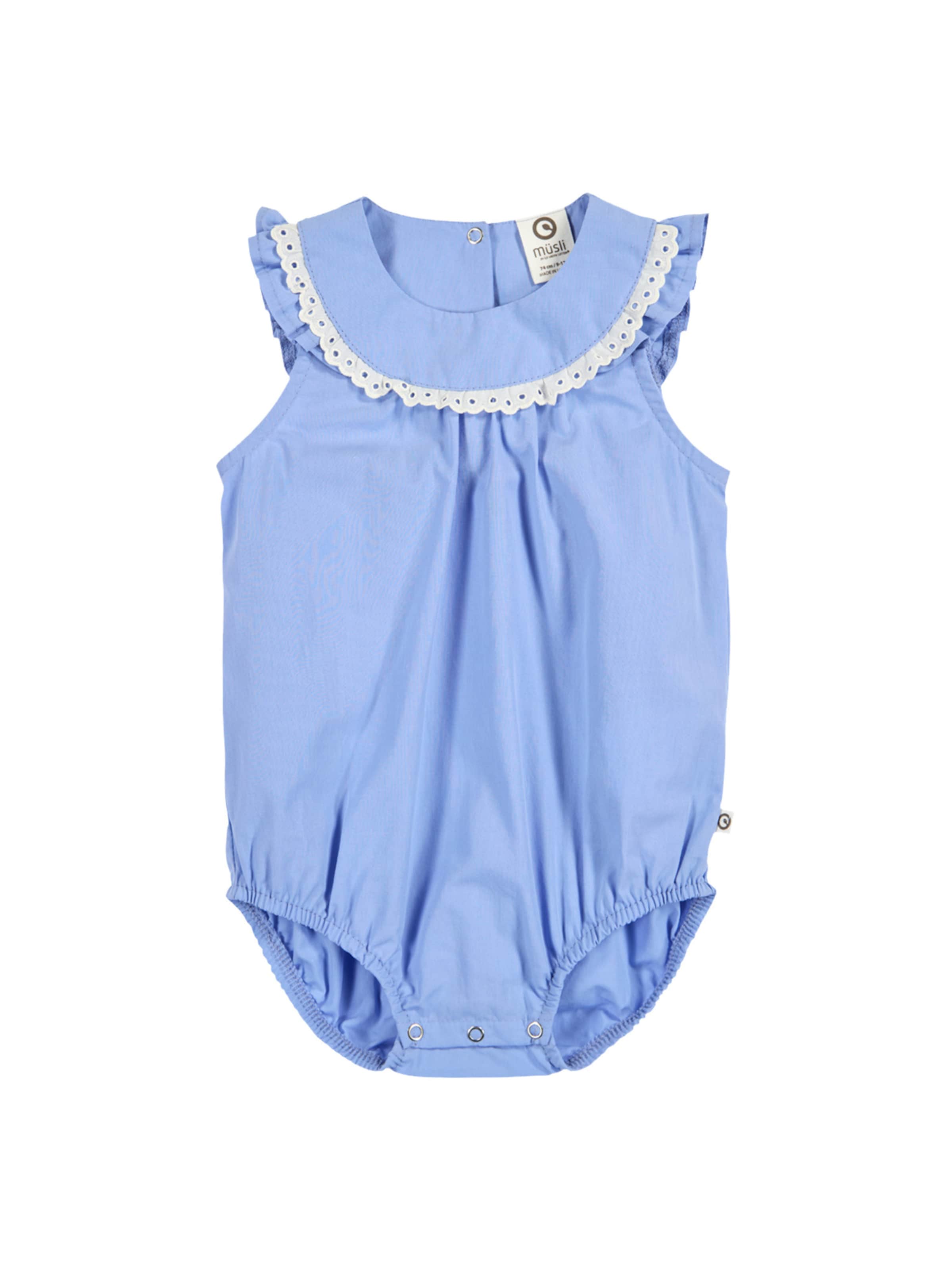 Müsli by GREEN COTTON - Pijama entero/body en azul: frente