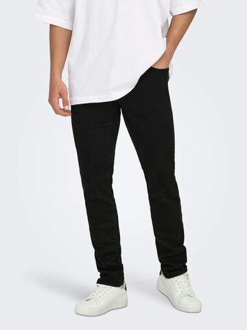 Only & Sons Baggy Jeans 'Loom' in Zwart: voorkant