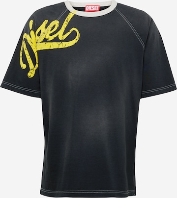 DIESEL Shirt 'T-ROXT-SLITS' in Zwart: voorkant