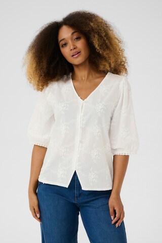 Camicia da donna 'Alisa' di Cream in bianco: frontale