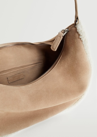 MANGO Skuldertaske i beige