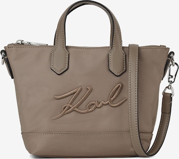 Karl Lagerfeld Handtasche ' SIGNATURE SMALL ' in Grau: Vorderseite
