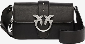 juoda PINKO Rankinė ant peties 'Pinko Sac Rabat Love One Slouchy Zip Mini Vite Noir': priekis