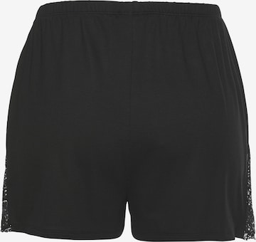 LASCANA Pyjamahose in Schwarz