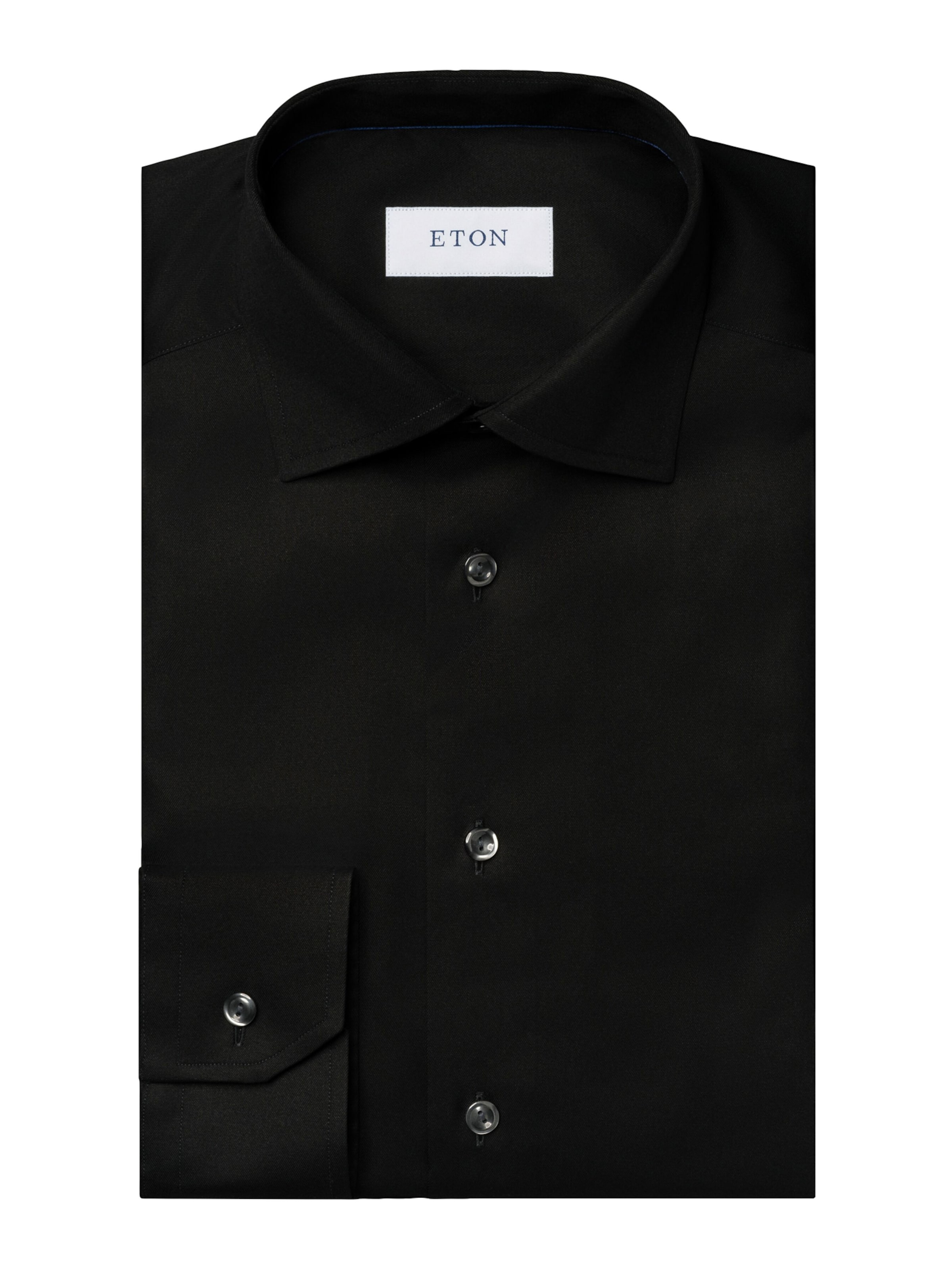 ETON Úzky strih Košeľa - Čierna