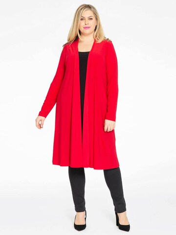 YOEK Gebreid vest in Rood