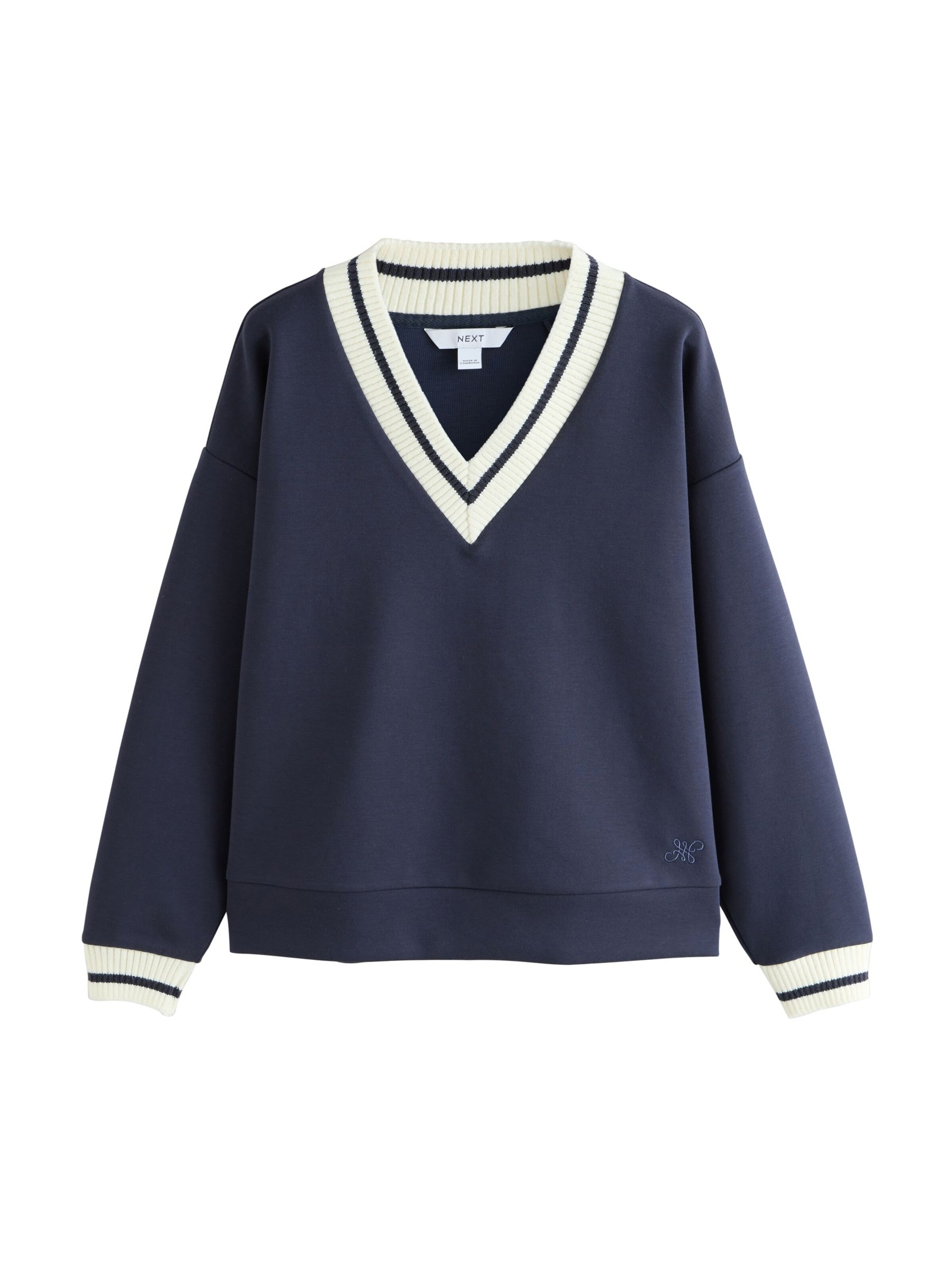 Next Sweatshirt i blå: framsida