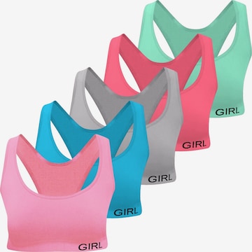 LOREZA Undershirt 'Mädchen Bustier' in Mixed colours: front