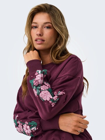 ONLY Sweatshirt 'ONLBROOKE' in Lila