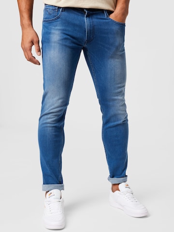 Skinny Jeans de la REPLAY pe albastru: față