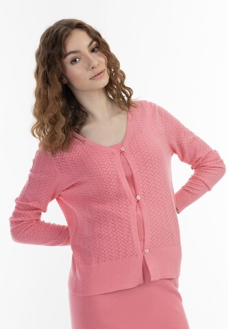 MYMO Knit Cardigan in Pink: front