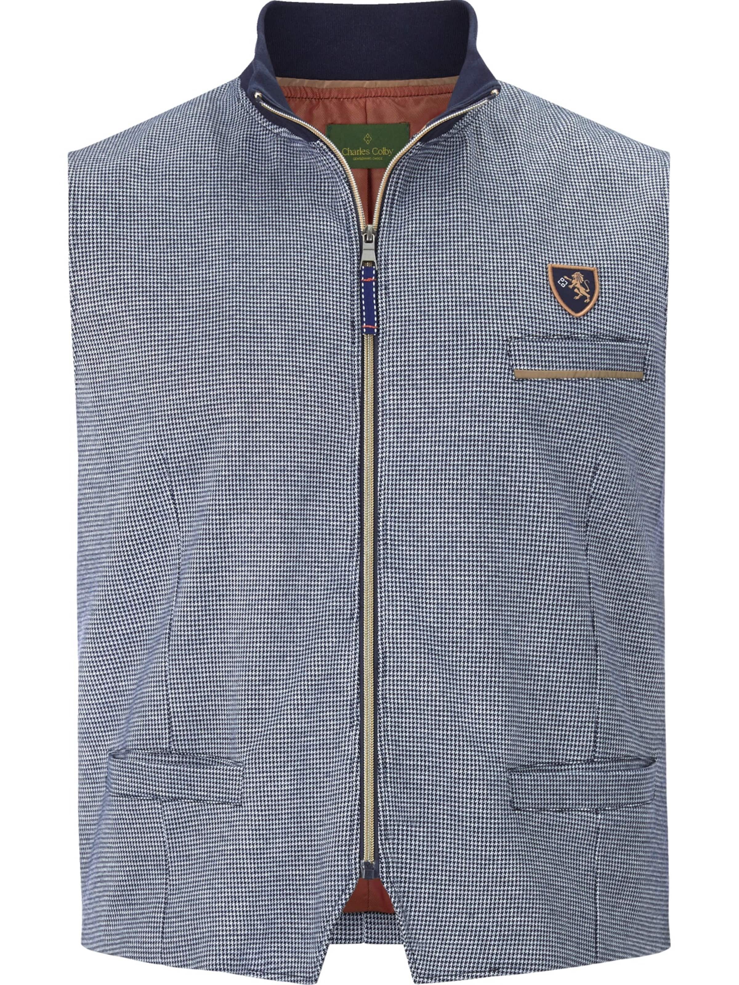 Charles Colby Sweatweste ' Duke Maddoc ' in Blau: Vorderseite