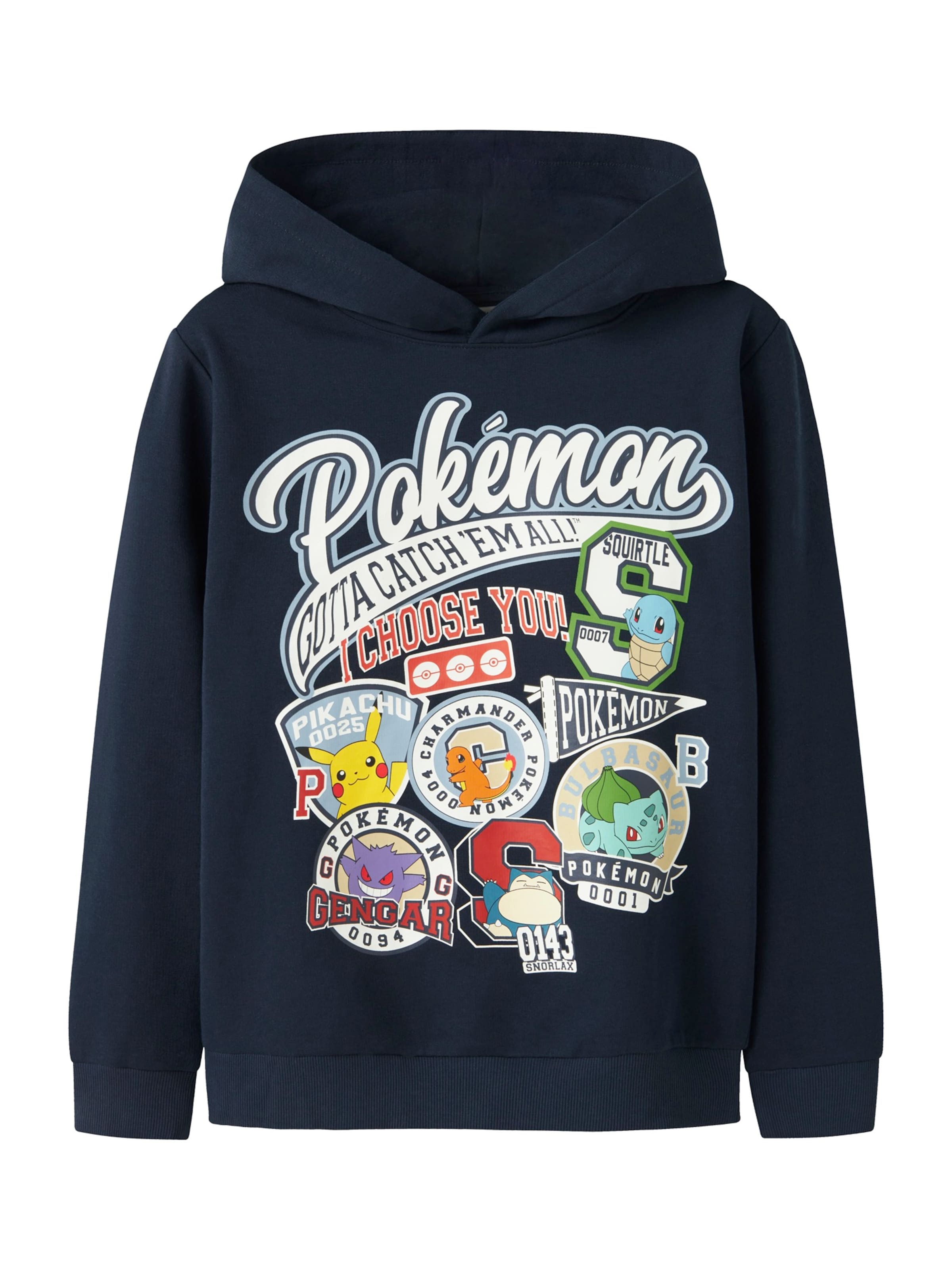 NAME IT Μπλούζα φούτερ 'NKMJIM POKEMON' σε 122-128 σε μπλε μαρέν / κίτρινο / κόκκινο / λευκό, Άποψη προϊόντος