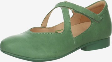 THINK! Ballet Flats with Strap in Green: front