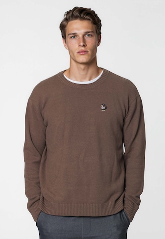 Pullover 'Wolli Pocher' di Kleinigkeit in marrone: frontale