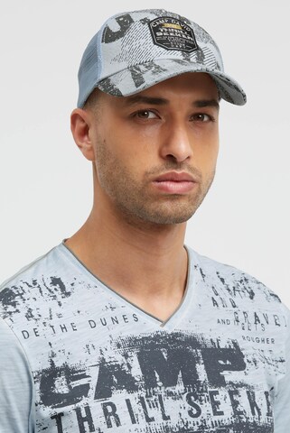 CAMP DAVID Athletic Cap in Silver: front