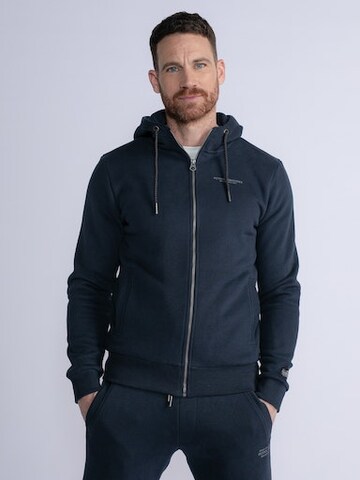 Petrol Industries Zip-Up Hoodie 'Monroe' in Blue: front