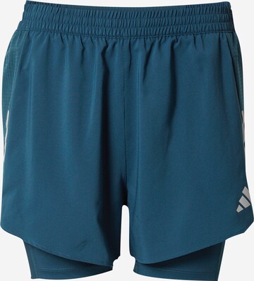 ADIDAS PERFORMANCE Workout Pants 'Designed 4' in Blue: front