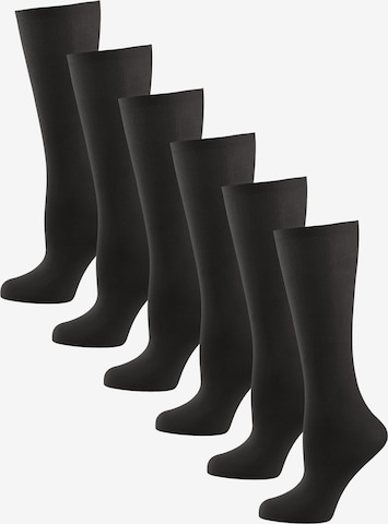 Chaussettes montantes Nur Die en noir : devant