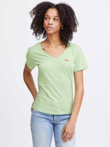 T-shirt 'Kamille' ICHI en vert : devant