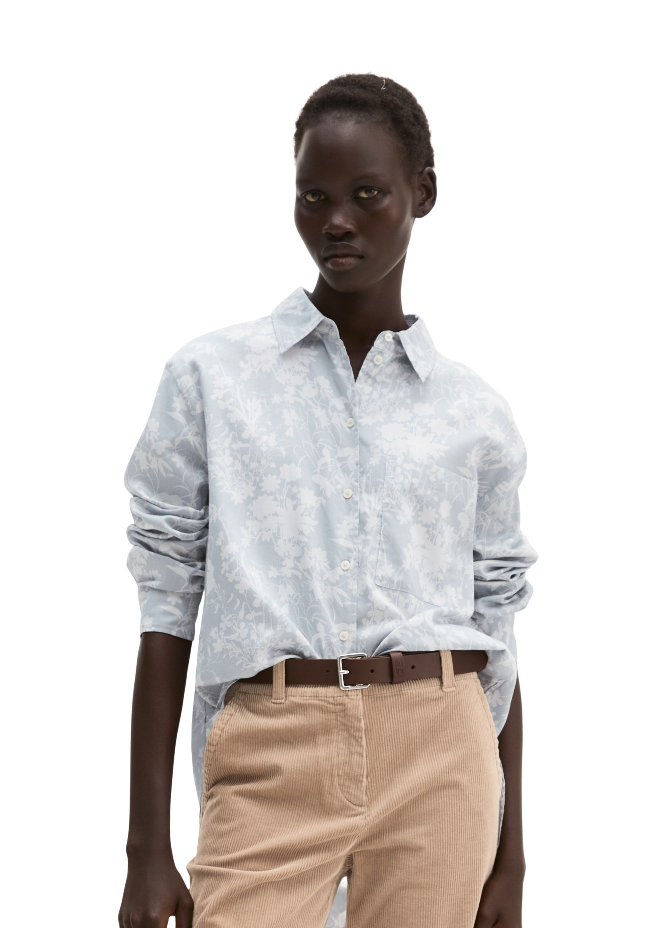 Marc O'Polo Bluse in Blau: Vorderseite